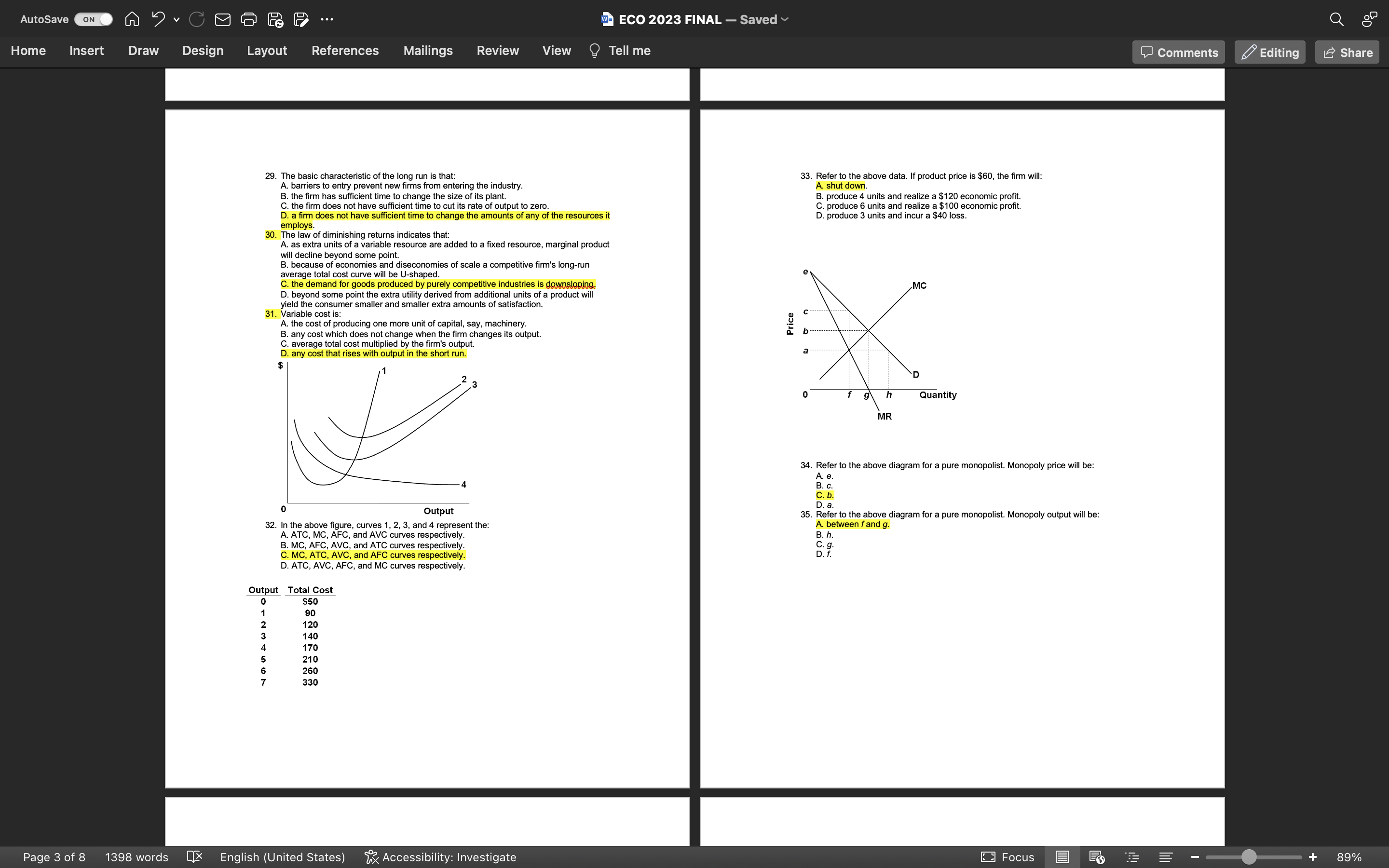Solved Hello, I got a 35/44 and the highlighted portions are | Chegg.com