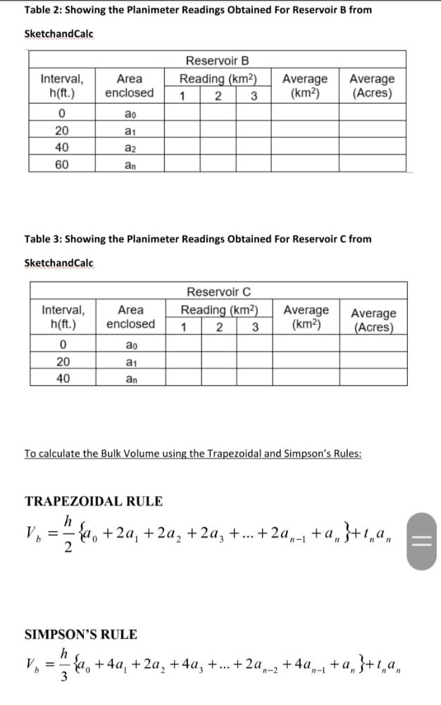 Planimeter Lab Aim To determine the recoverable | Chegg.com