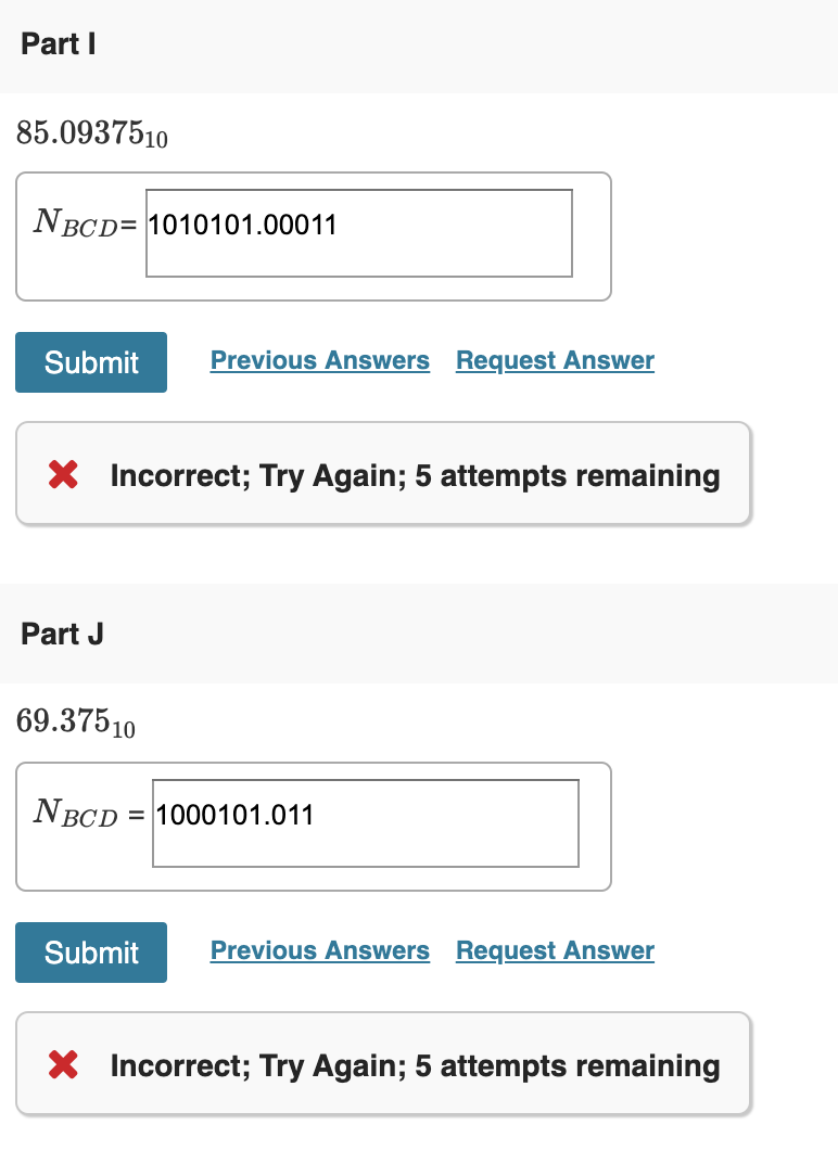 Solved Express The Following Decimal Numbers In Binary Form | Chegg.com