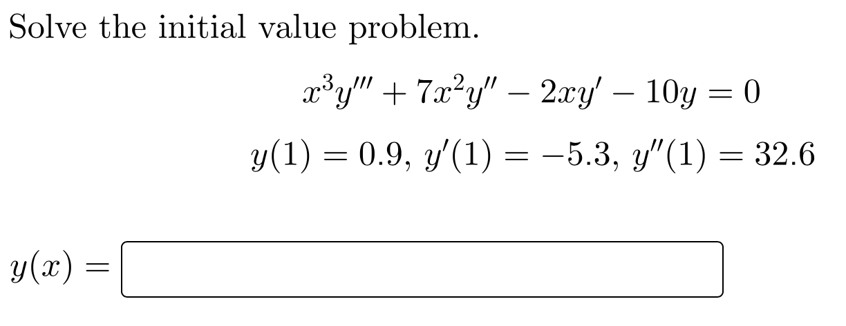 Solved Solve the initial value problem. | Chegg.com