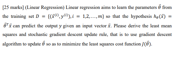 Solved [25 marks] (Linear Regression) Linear regression aims | Chegg.com