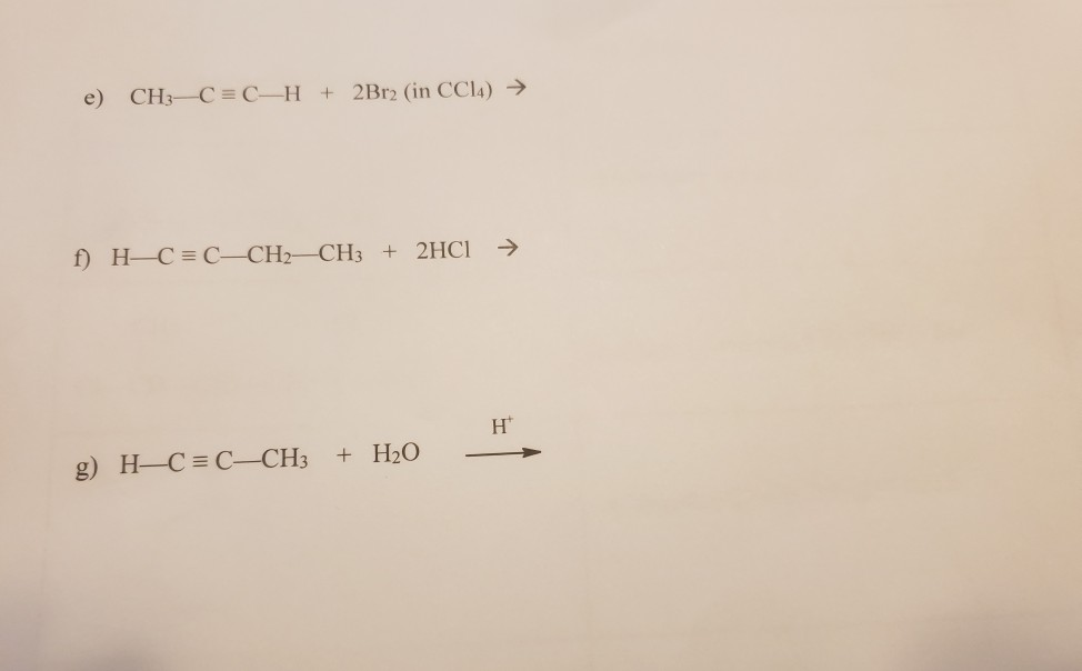 Solved E Ch3 C Ch 2br2 In Cc14 F Hợc C Ch2 Ch3 Chegg Com