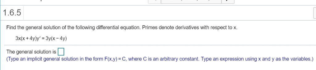 Solved 1.6.5 Find the general solution of the following | Chegg.com