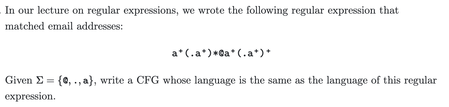 Solved In Our Lecture On Regular Expressions, We Wrote The | Chegg.com