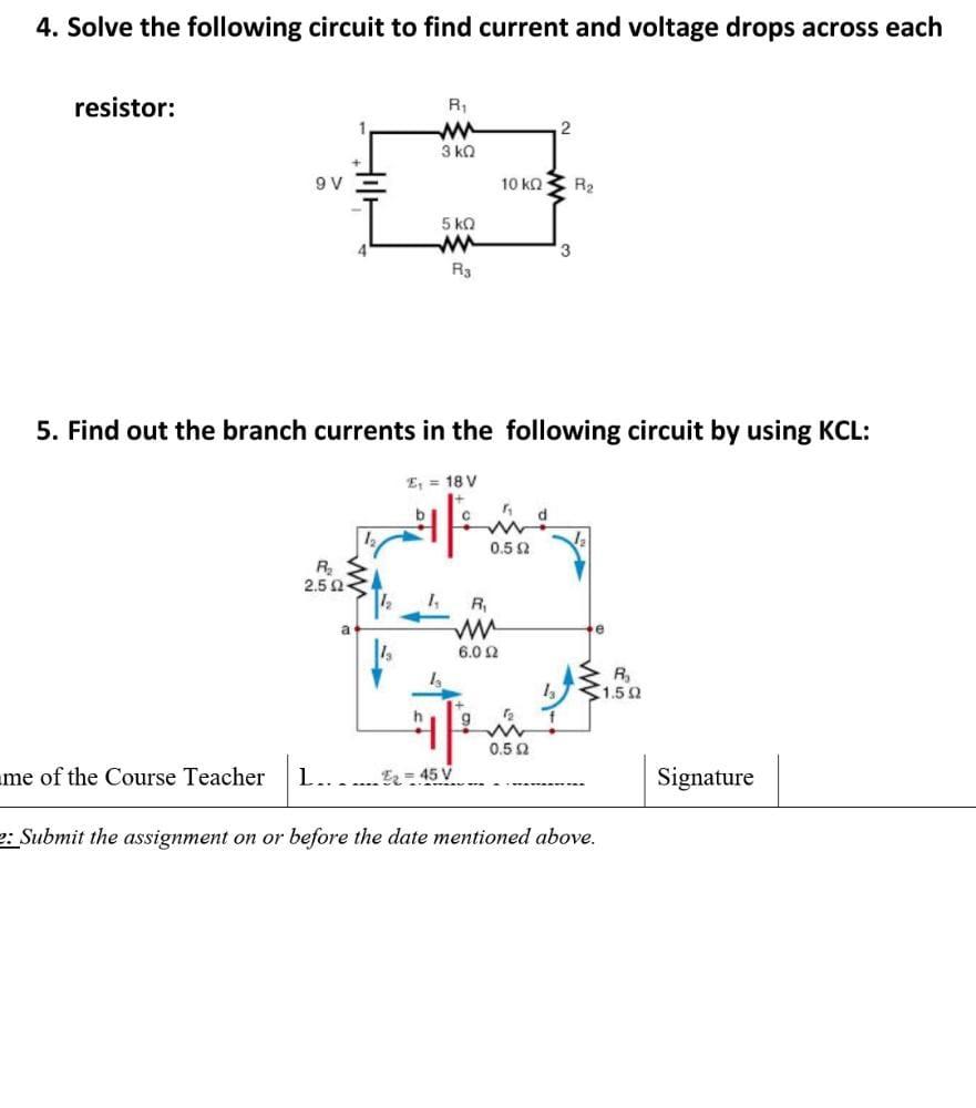 Solved 4. Solve the following circuit to find current and | Chegg.com