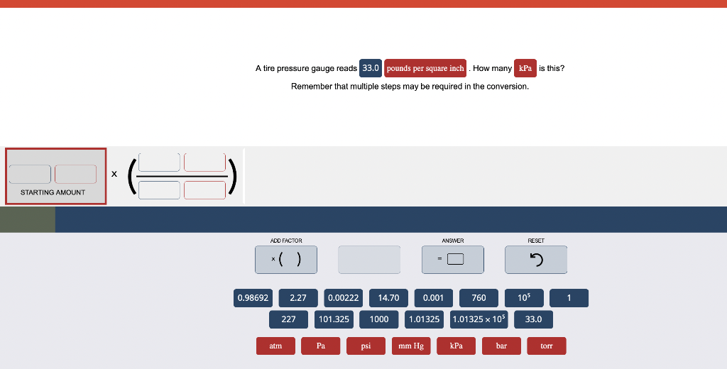 Solved A tire pressure gauge reads How many is this?