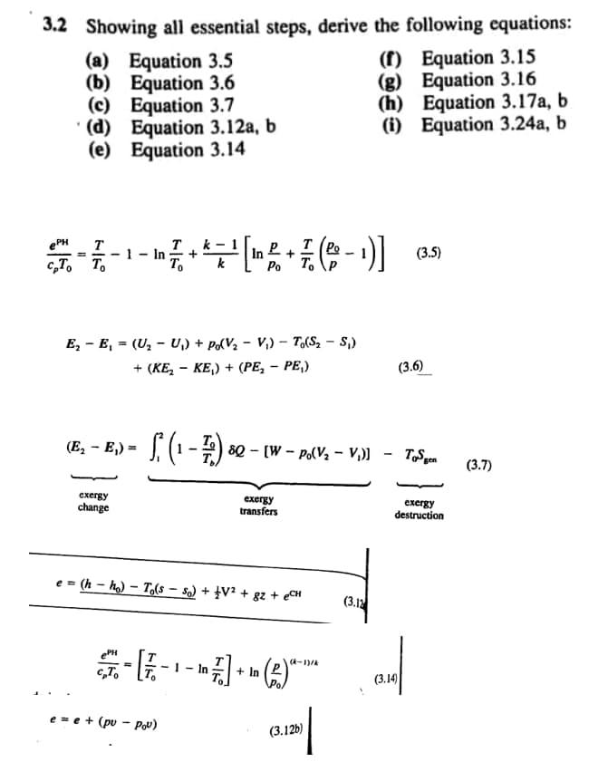 Solved 3.2 Showing all essential steps, derive the following | Chegg.com