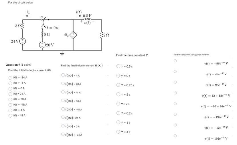 Solved For The Circuit Below | Chegg.com