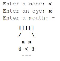 Solved Developing a Game USING PYTHON. Funny Face: - | Chegg.com