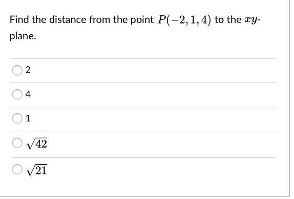Solved Find the distance from the point P(-2, 1, 4) to the | Chegg.com