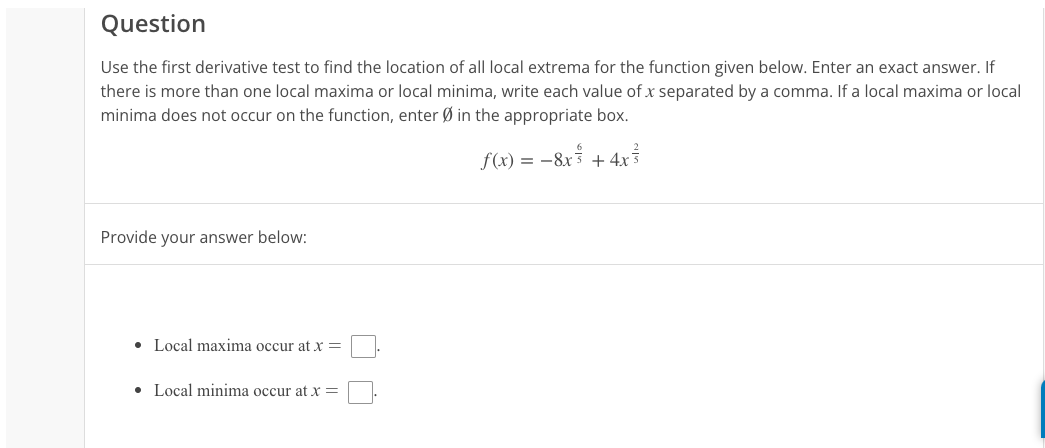 solved-use-the-first-derivative-test-to-find-the-location-of-chegg