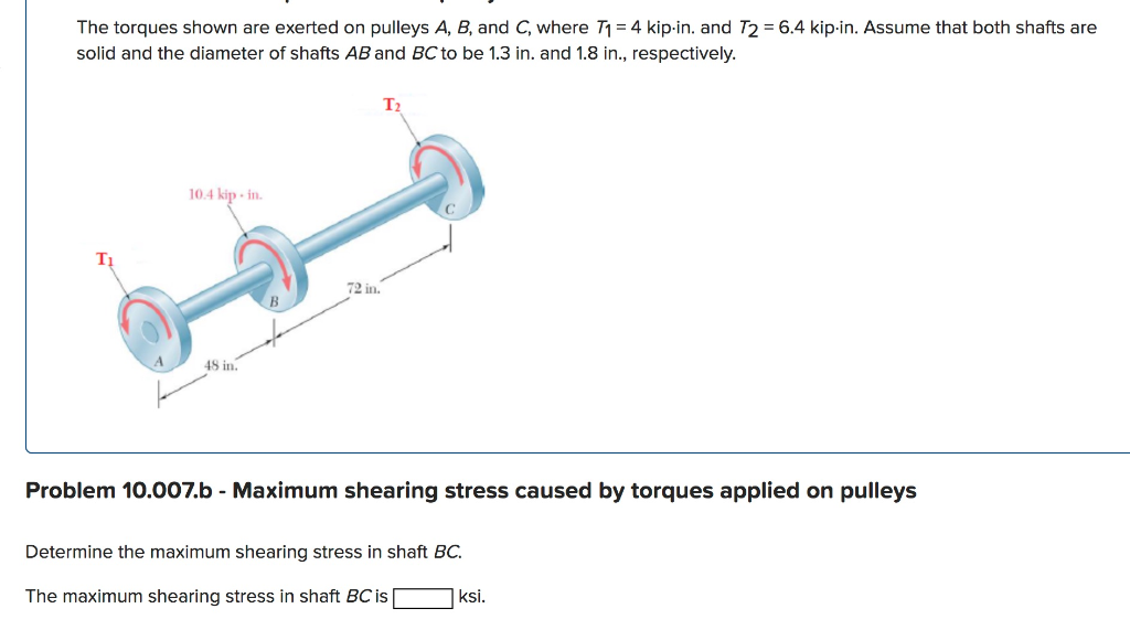 Solved The Torques Shown Are Exerted On Pulleys A, B, And C, | Chegg.com