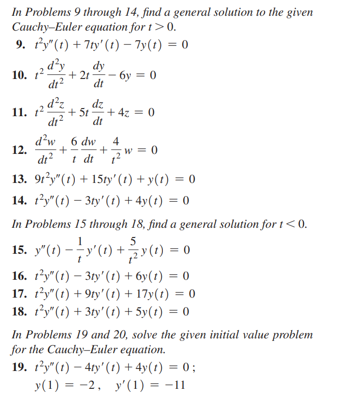 Solved In Problems 9 through 14, find a general solution to | Chegg.com