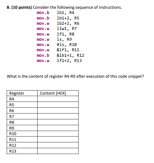 Solved Problem 1 25 points Assembly Language Directives Chegg