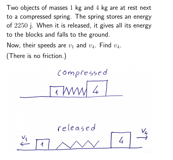 Solved Two Objects Of Masses 1 Kg And 4 Kg Are At Rest Ne Chegg Com