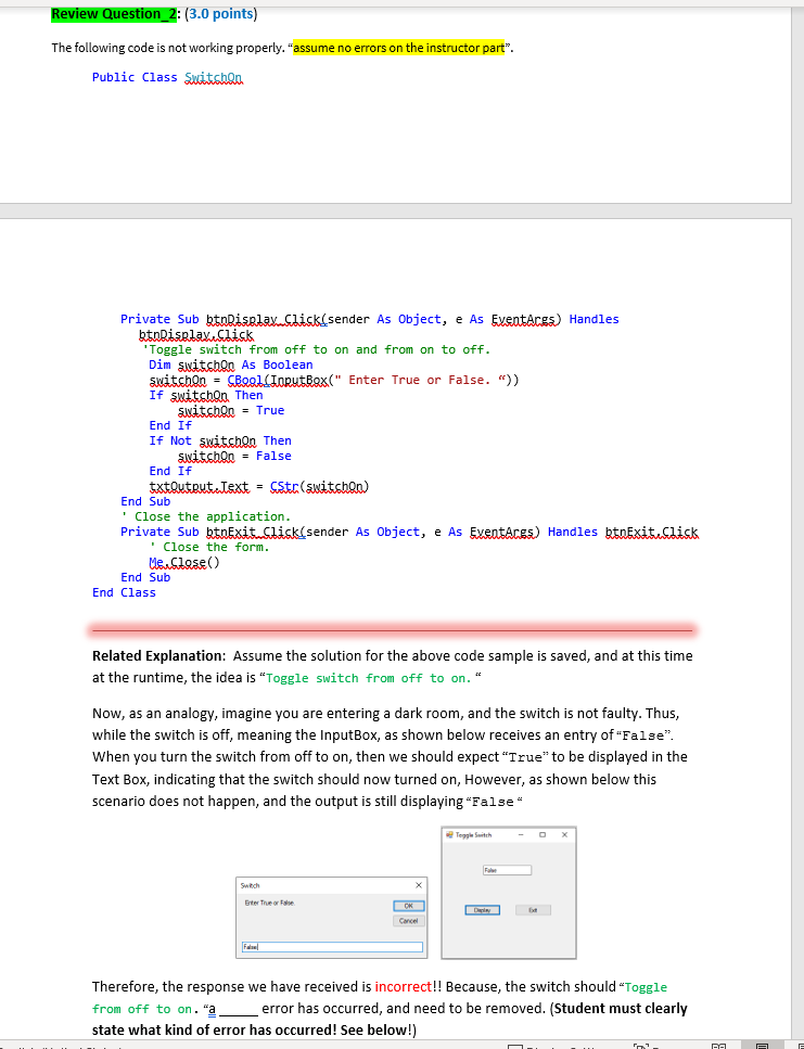 Solved Review Question_2: (3.0 points) The following code is | Chegg.com
