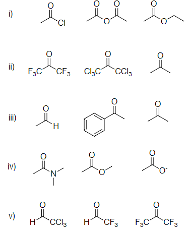 Solved For each group of molecules, identify the most and | Chegg.com