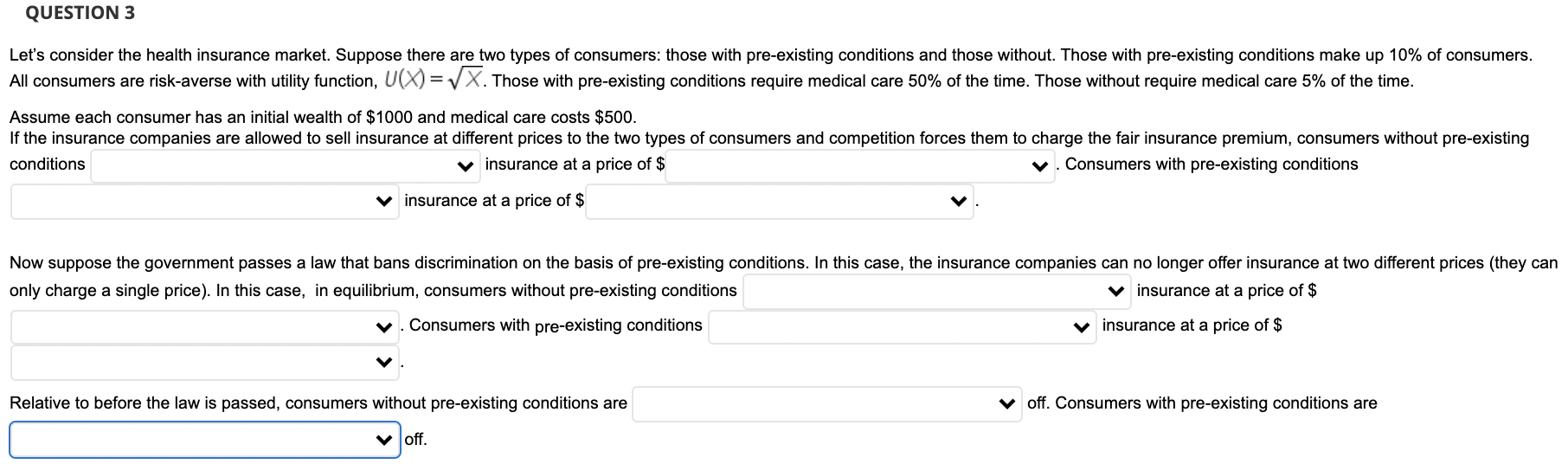 Solved QUESTION 3 Let's Consider The Health Insurance | Chegg.com