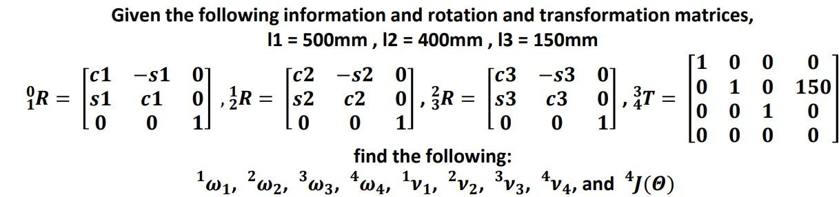 Given the following information and rotation and | Chegg.com