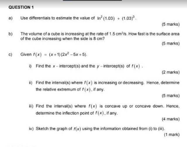 Solved Use differentials to estimate the value of
