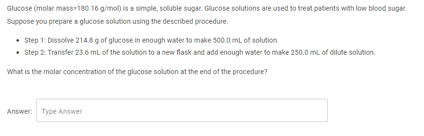 glucose molar mass