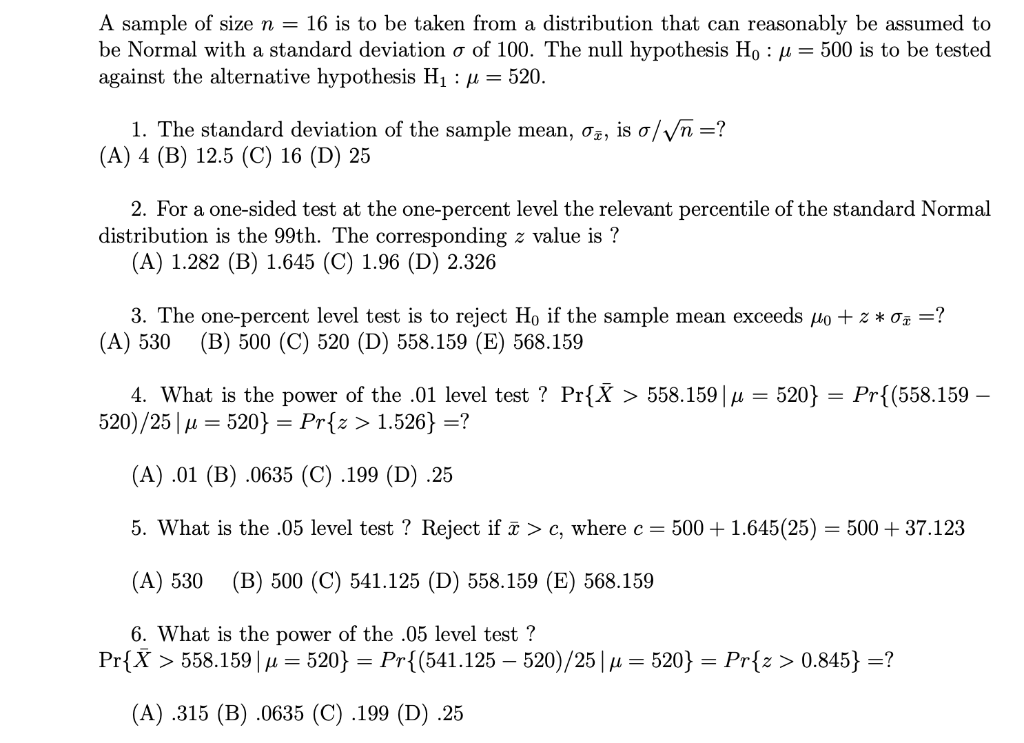 Solved A sample of size n = 16 is to be taken from a | Chegg.com