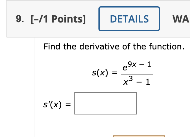 Solved Find the derivative of the function. | Chegg.com