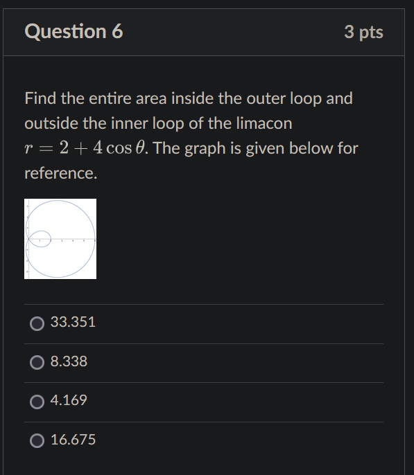 Solved Find the entire area inside the outer loop and | Chegg.com