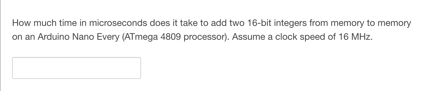Solved How much time in microseconds does it take to add two | Chegg.com