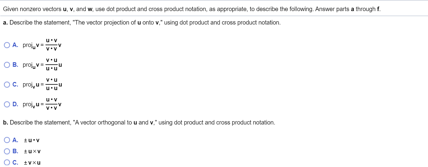 solved-given-nonzero-vectors-u-v-and-w-use-dot-product-chegg