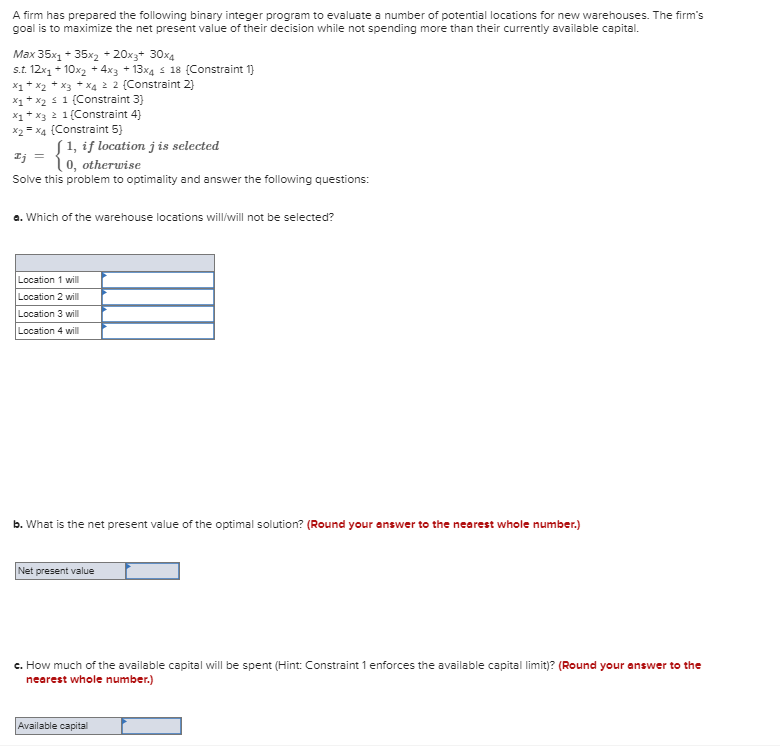 A Firm Has Prepared The Following Binary Integer 4174