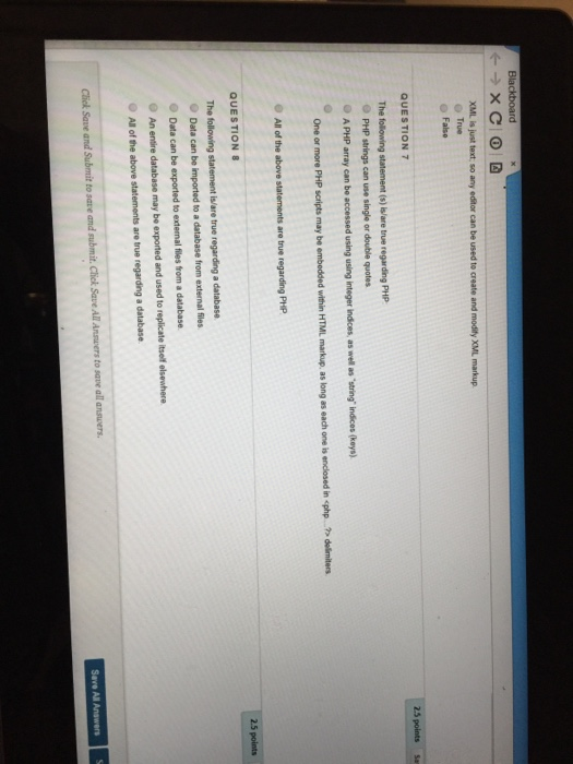 check true false php