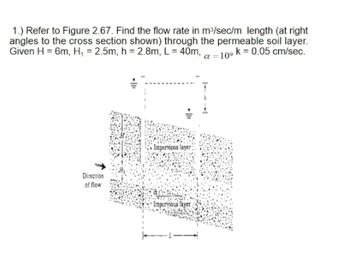 Solved 1.) Refer to Figure 2.67. Find the flow rate in | Chegg.com