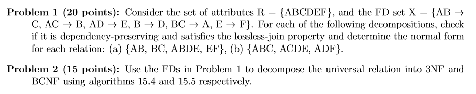 Problem 1 (20 Points): Consider The Set Of Attributes | Chegg.com