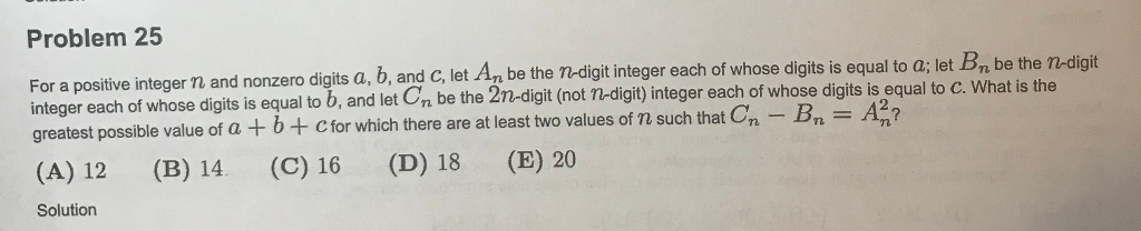 Solved Problem 25 For a positive integer Tn and nonzero | Chegg.com