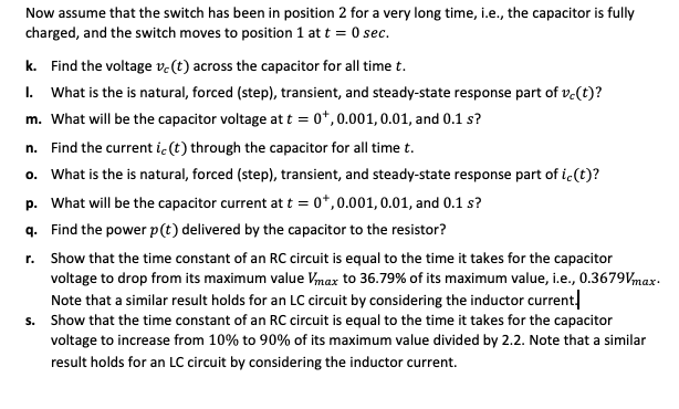 Solved Pre-Lab Exercise Calculate): Solve RC Circuit using | Chegg.com