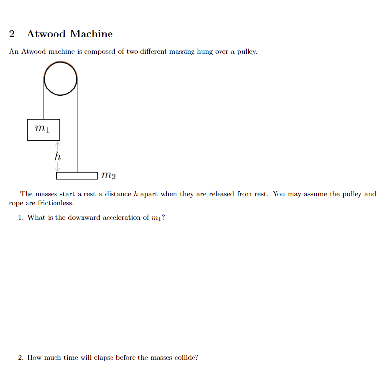 Kinetic energy of atwood machine