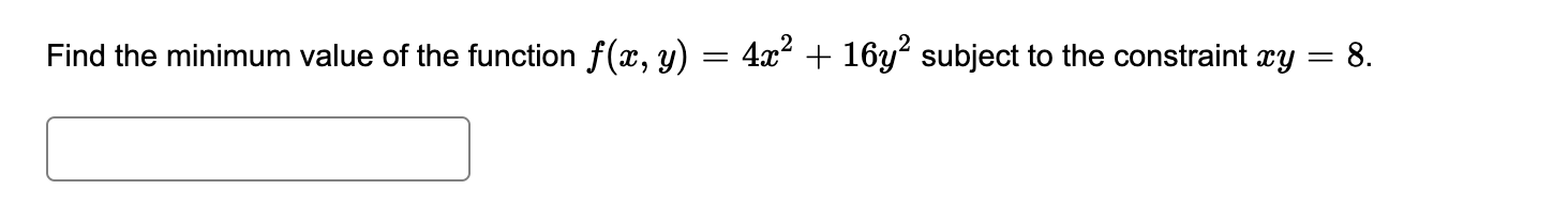 Solved Find the minimum value of the function | Chegg.com