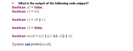 Solved - What is the output of the following code snippet? | Chegg.com
