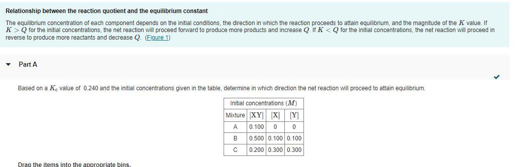 Solved Based On A Kc Value Of 0240 And The Given Data 