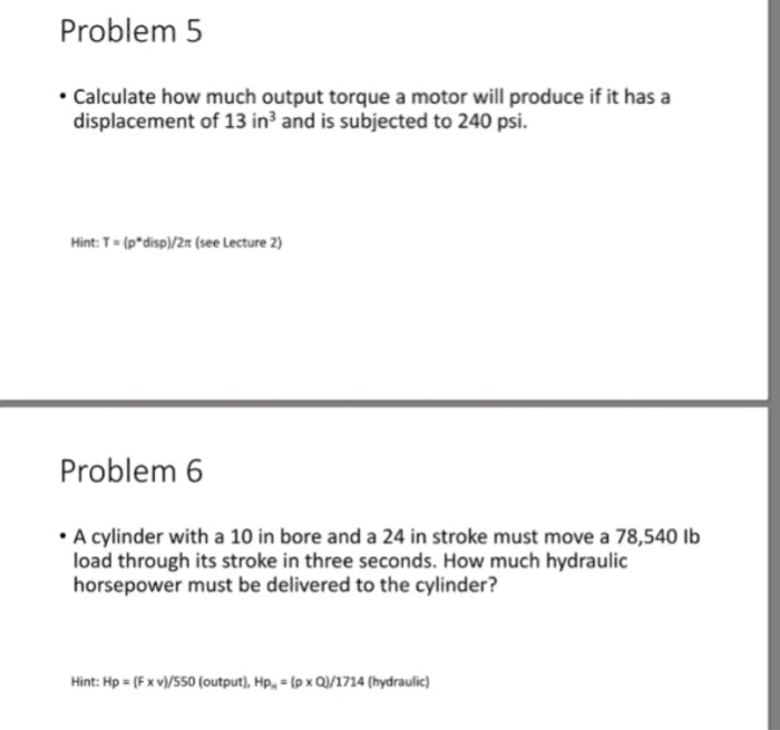 Solved Calculate how much output torque a motor will produce