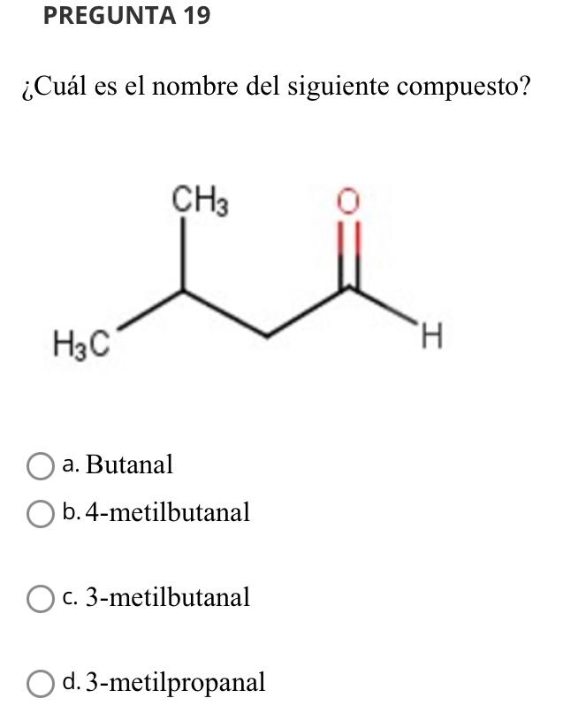 Solved QUESTION 19 What is the name of the following | Chegg.com