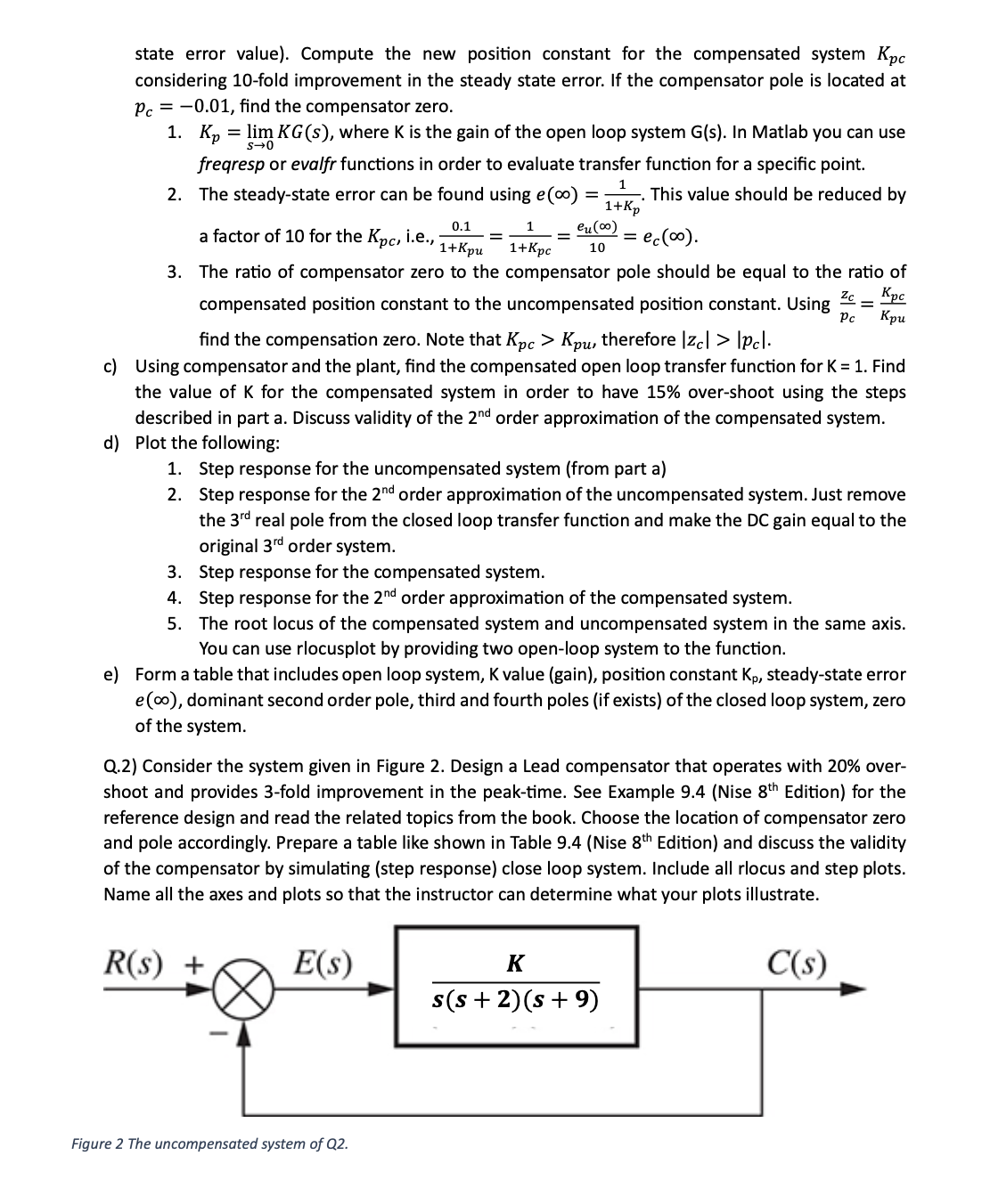 Solved Homework \#2 Q1. Consider The System Given In Figure | Chegg.com