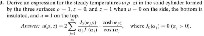 Solved 3. Derive an expression for the steady temperatures | Chegg.com