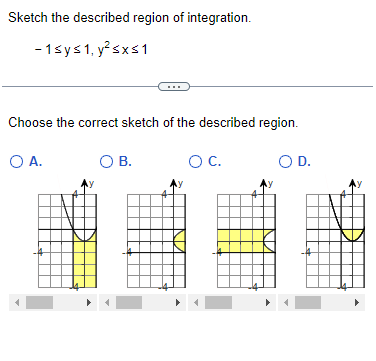Solved Sketch the described region of integration. | Chegg.com