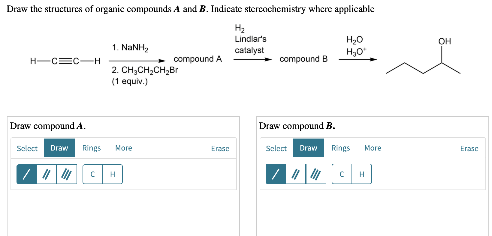 Solved Draw The Structures Of Organic Compounds A And B. | Chegg.com