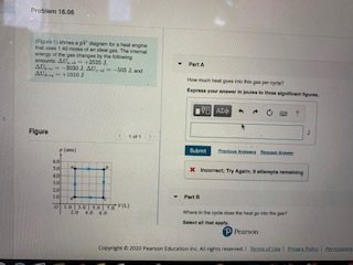 Solved: (Figure 1) Shows A PV Diagram For A Heat Engine Th... | Chegg.com