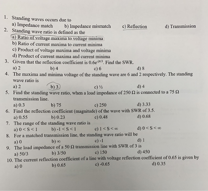 Solved 3. Give the reflection coefficient is 0.5e^-j pi/3 | Chegg.com