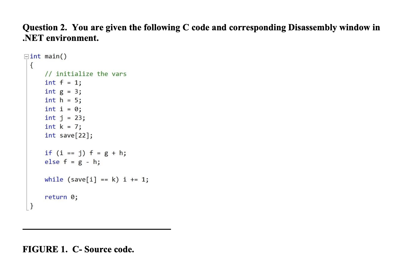Solved Question 2. You are given the following C code and | Chegg.com