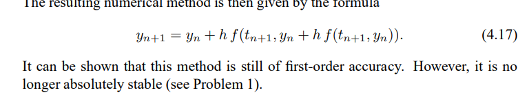 Solved 1. Show that the method defined by formula (4.17) is | Chegg.com